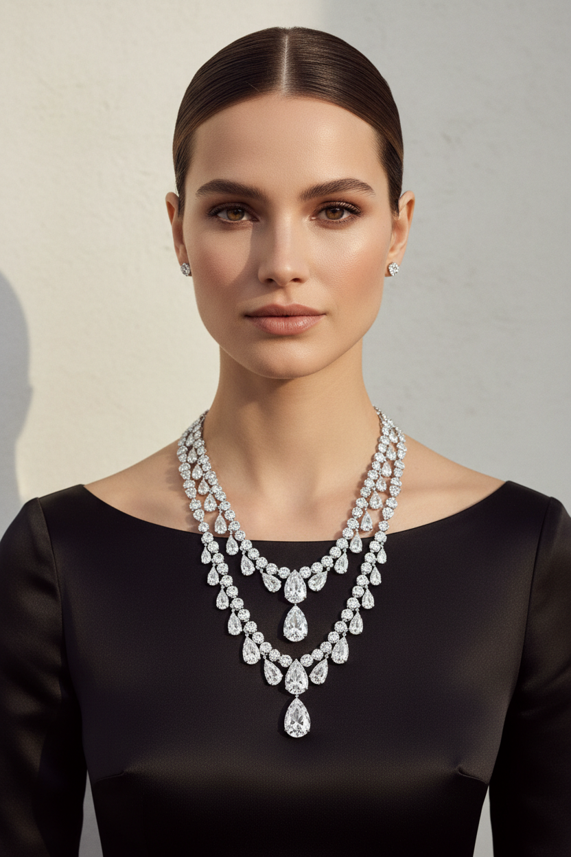 Elegant woman with necklace