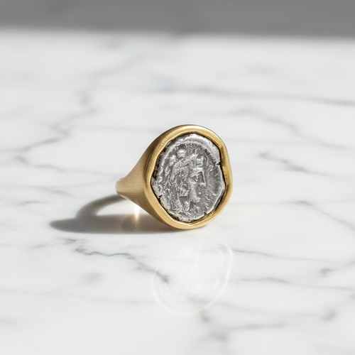 Gold Roman Coin Ring